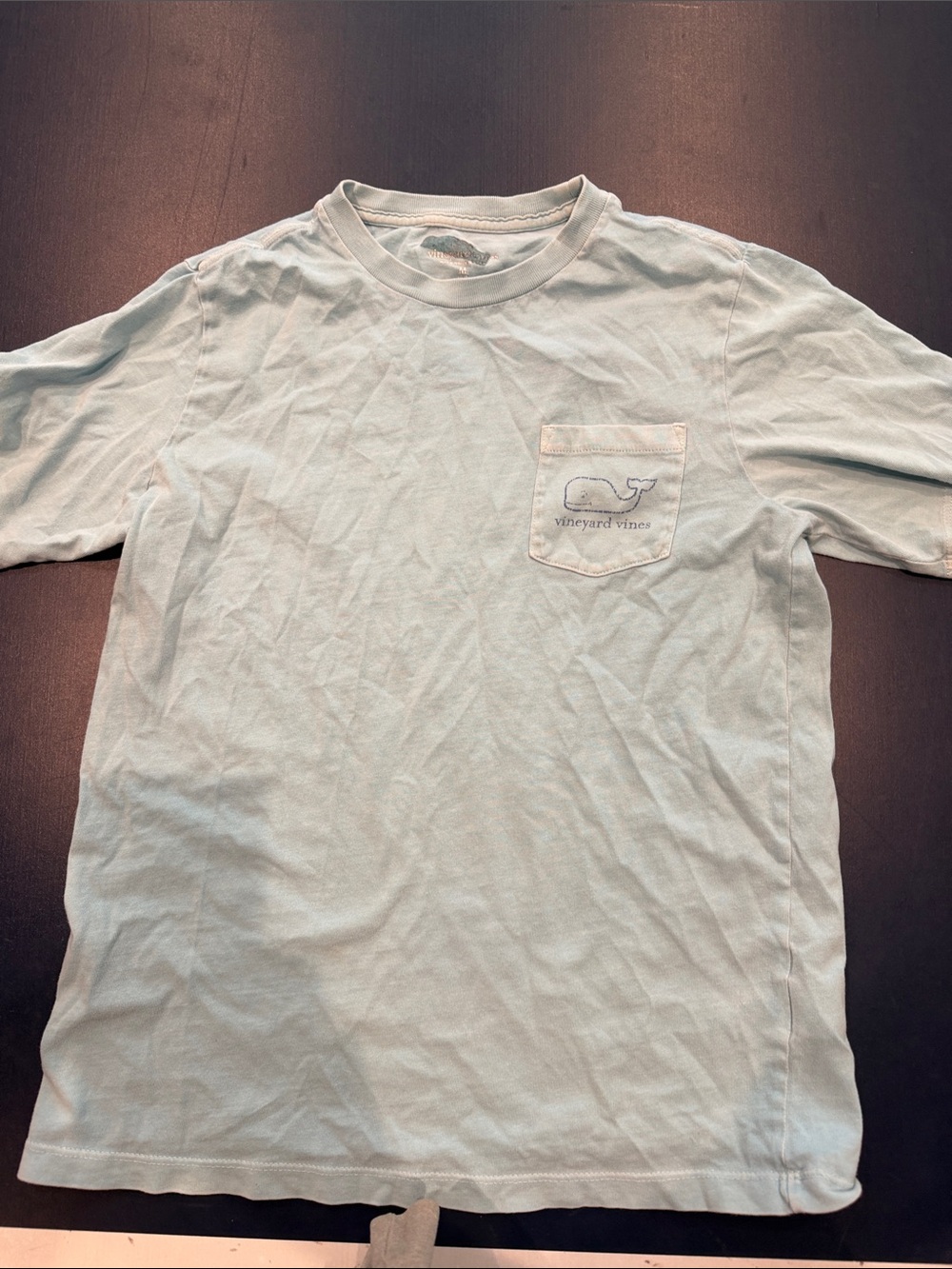 Vineyard Vines Men's Pale Blue Pocket Tee